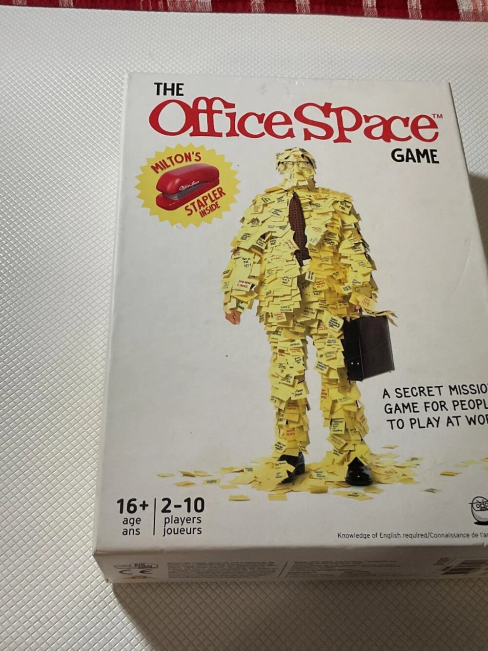 Office Space The Secret Mission Game Movie Tie-In Milton's Red Stapler Party Gam